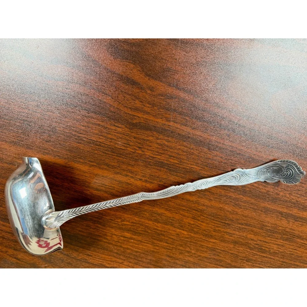 Vintage Sweden Extra Primans ALP Silverplate Gravy Sauce Ladle Floral Ornate